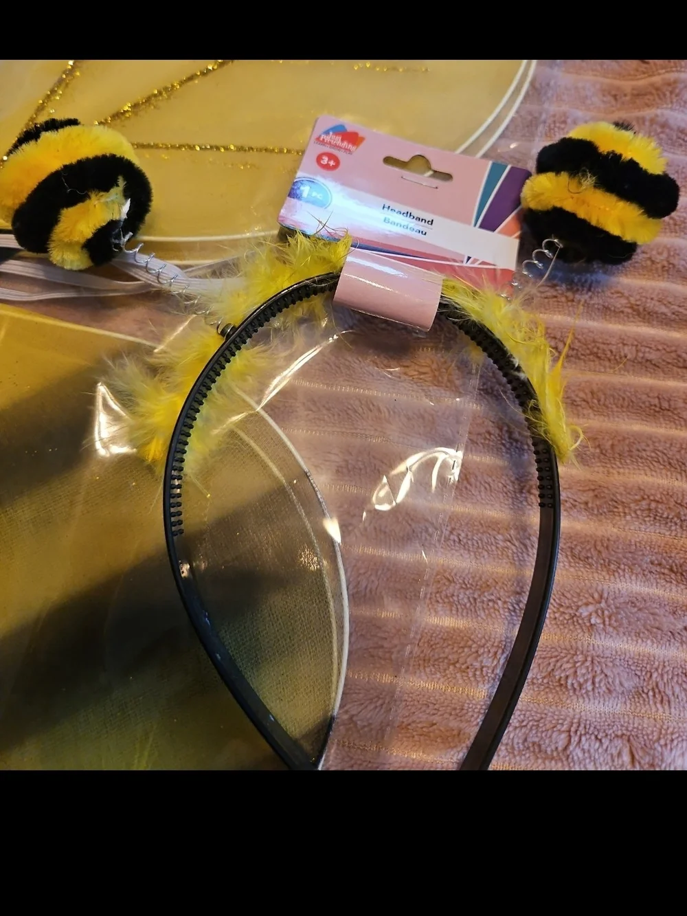 Kids Yellow & Black Bumblebee Costume Accessories Set